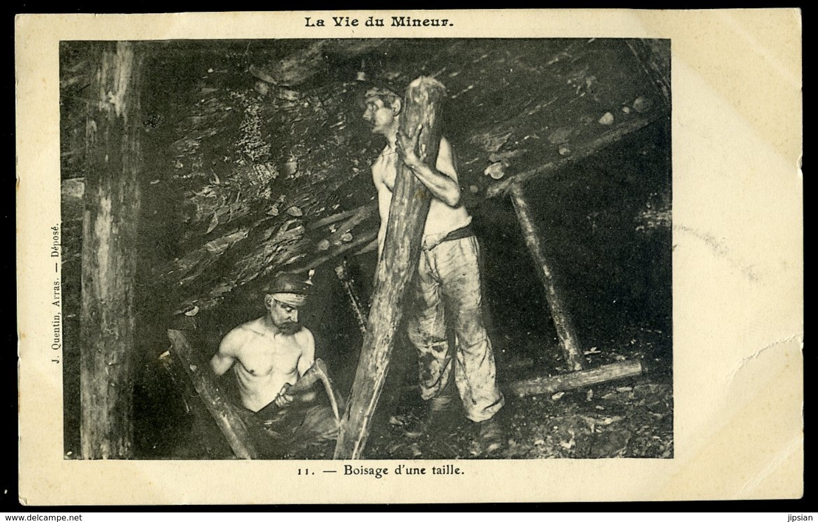 Cpa La Vie Du Mineur - 11 - Boisage D' Une Taille      NCL34 - Mines