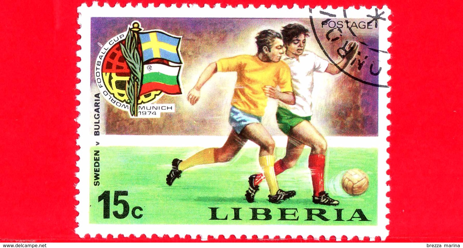 LIBERIA - Nuovo - 1974 - Monaco, Mondiali Di Calcio - Football Cup - Svezia-Bulgaria - 15 - Liberia