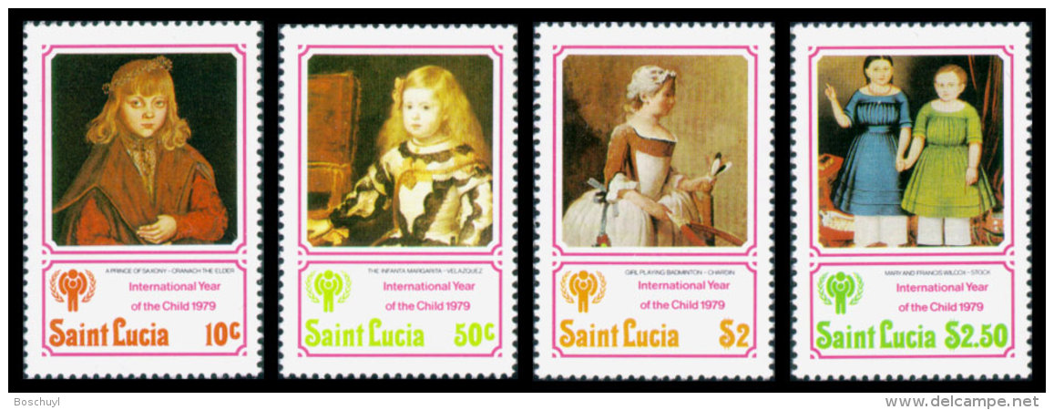 St Lucia, 1979, International Year Of The Child, IYC, UNICEF, United Nations, MNH, Michel 462-465 - St.Lucia (1979-...)