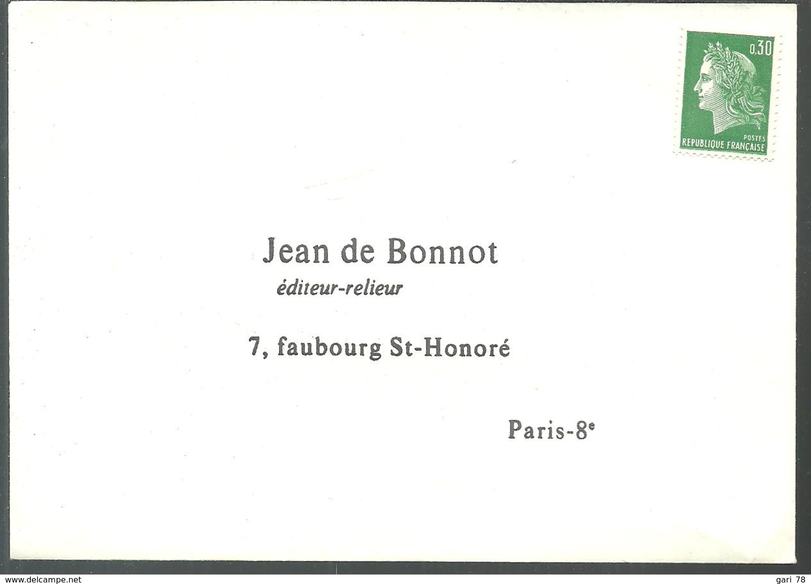 Enveloppe Pré Timbrée Mais Non Oblitérée Jean De BONNOT - Other Book Accessories