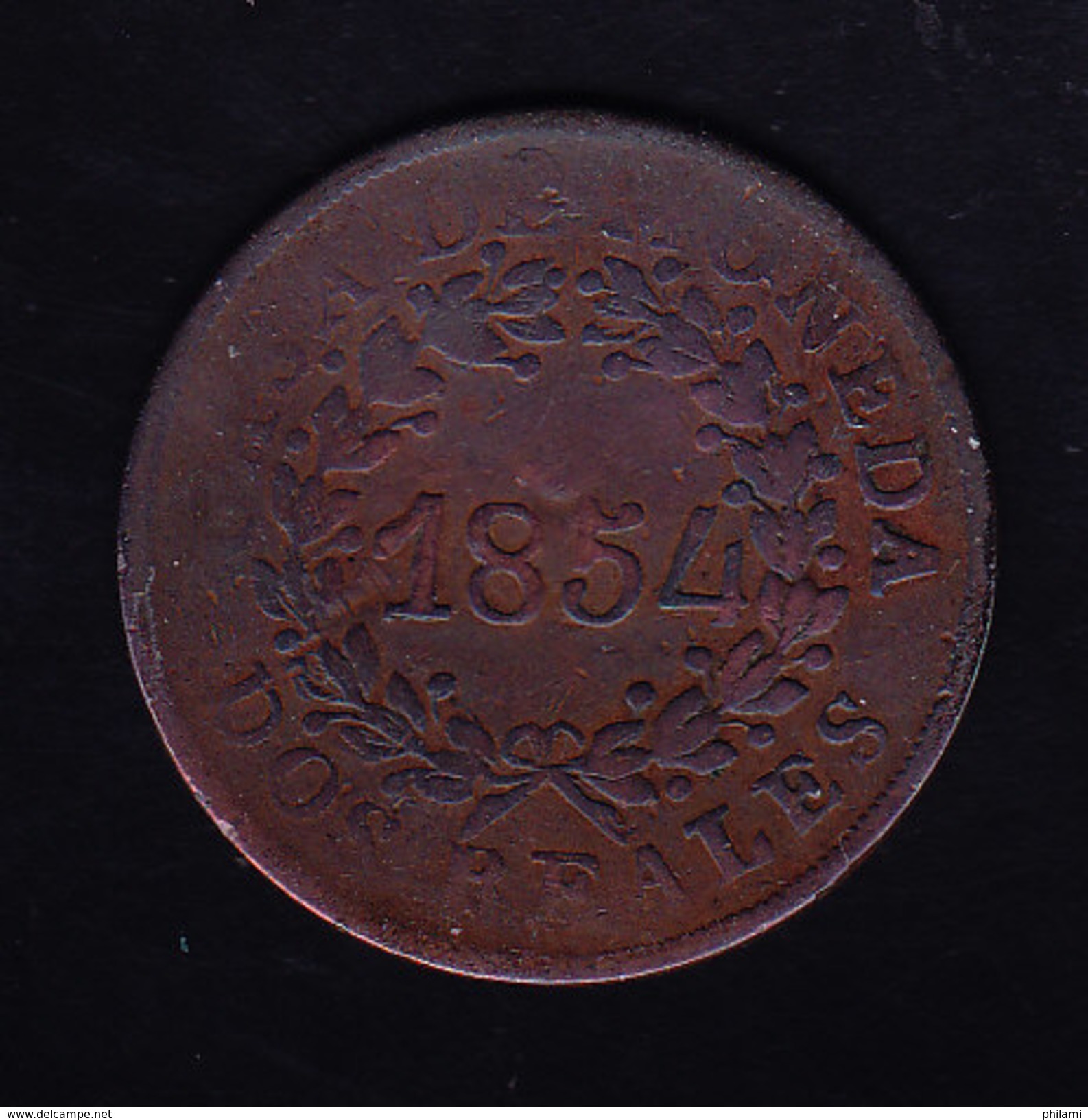 ARGENTINE BUENOS  AiRES KM 9, VF,  2r, 1854  (M34) - Argentine