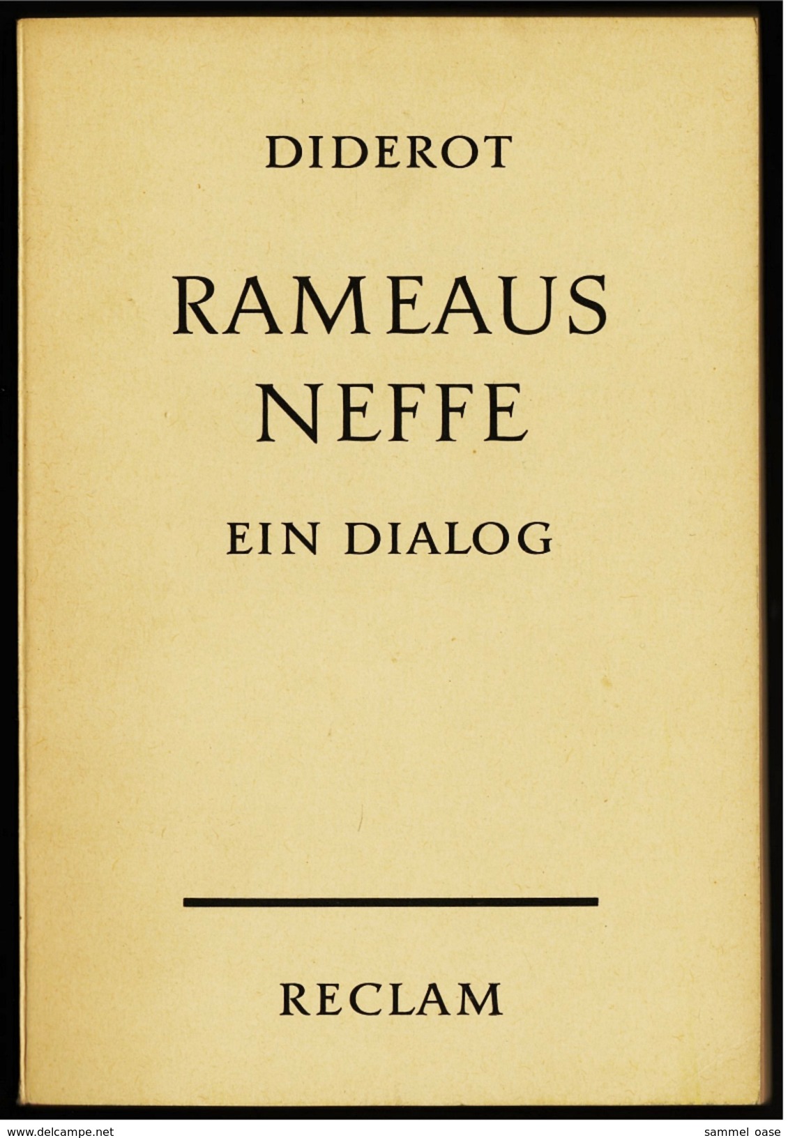 Reclam Heft  -  Rameaus Neffe / Ein Dialog  -  Von Diderot  -  1967 - Livres Anciens