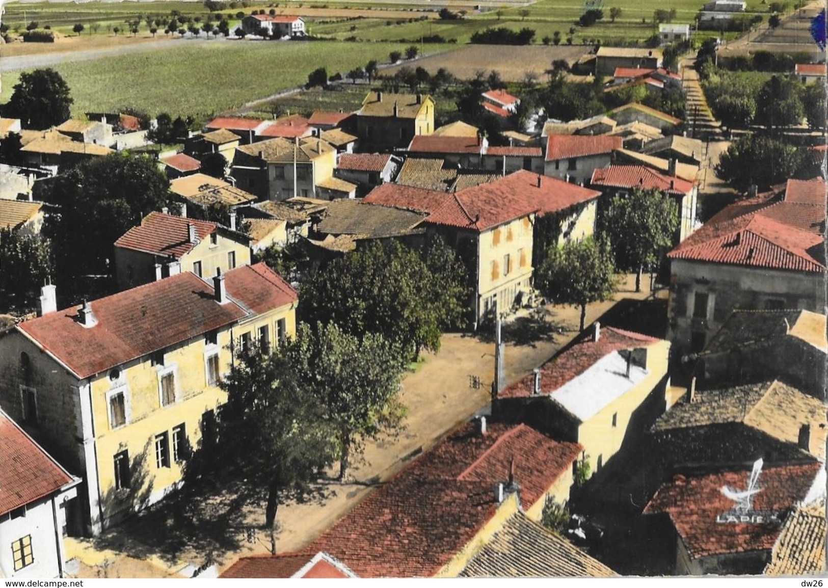 En Avion Au-dessus De Malissard (Drôme) - Vue Générale Et Centre - Edition Lapie - Carte Colorisée N° 4 Non Circulée - Sonstige & Ohne Zuordnung