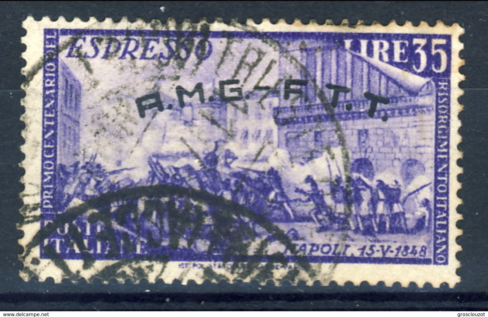 Trieste Zona A 1948 Espresso N. 5 Serie Risorgimento Usato Cat. &euro; 5 - Gebraucht