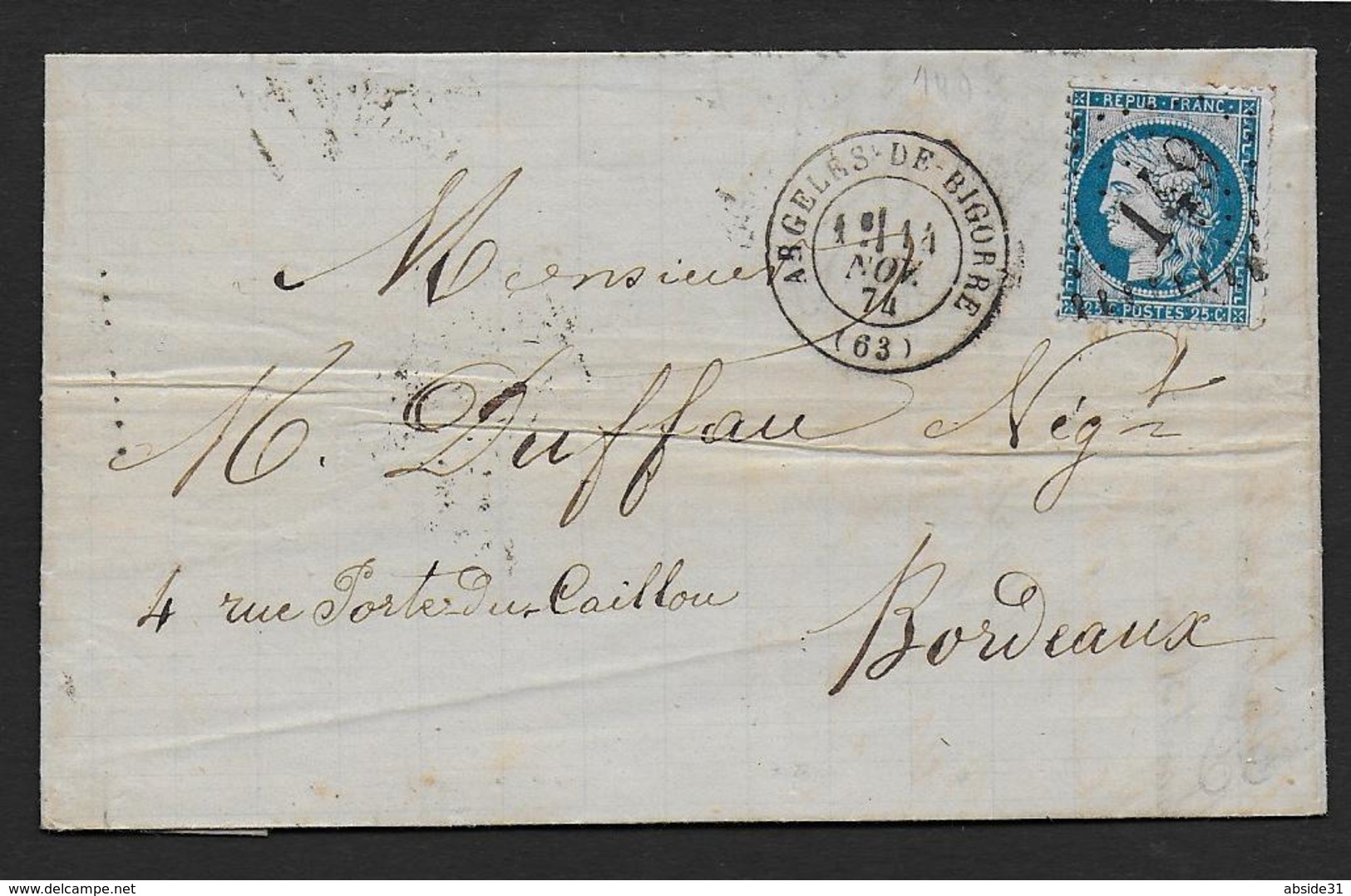 Hautes Pyrénées - G.C. 149  Et Cachet Type  17  ARGELES DE BIGORRE - 1849-1876: Periodo Clásico