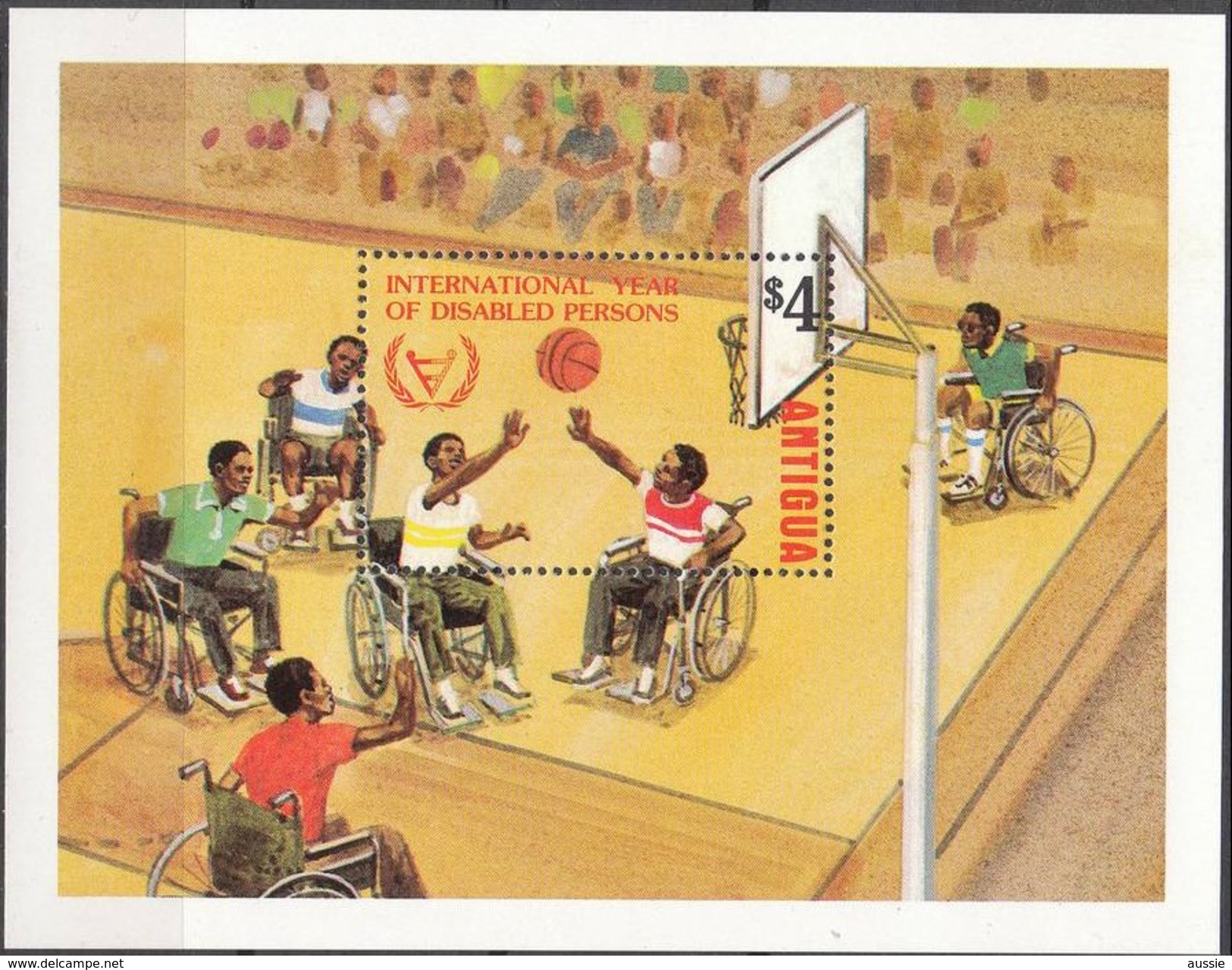 Antigua & Barbuda 1981 Yvertn° Bloc 59 *** MNH Cote 7,50 Euro L' Année Des Handicapés Sport - Antigua Et Barbuda (1981-...)