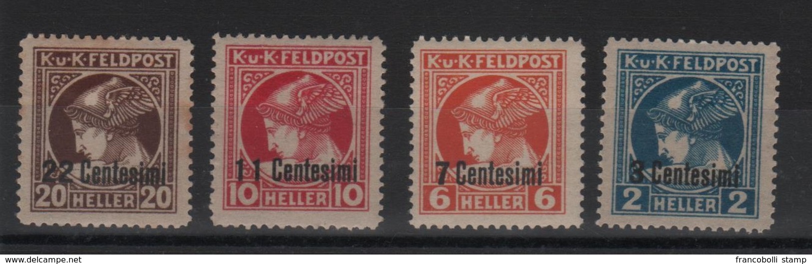 1918 Occupazione Austriaca Giornali Austria Mercurio Serie Cpl MLH - Oostenrijkse Bezetting