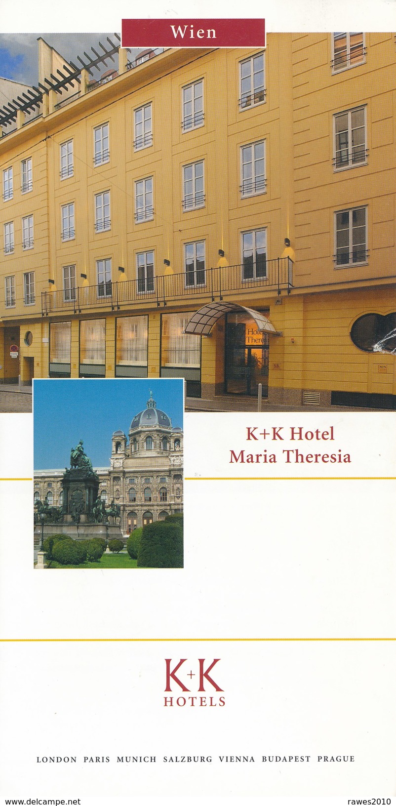 Österreich Wien 2007 K+K Hotel Maria Theresia Faltblatt 4 Seiten - Oostenrijk