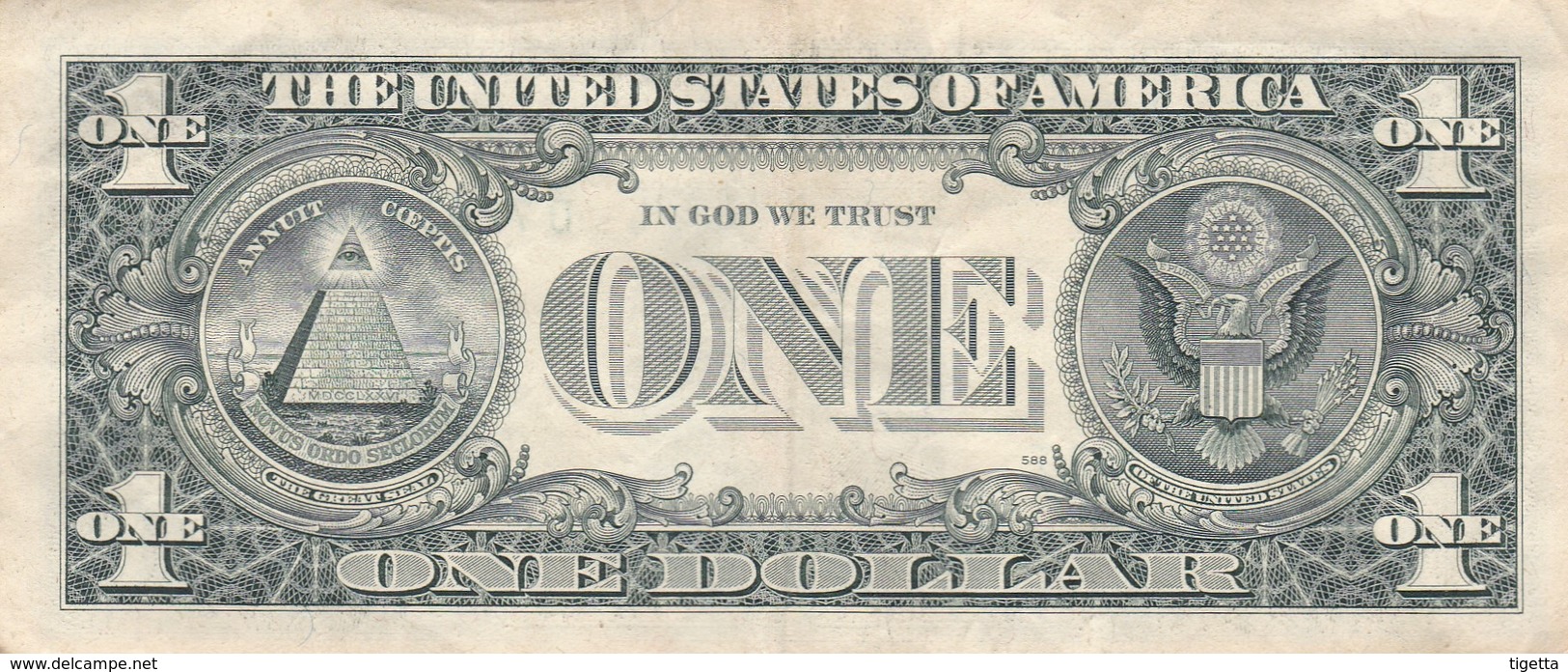 STATI UNITI  1 DOLLAR FEDERAL RESERVE  1995 BANCONOTA CIRCOLATA - Biljetten Van De  Federal Reserve (1928-...)