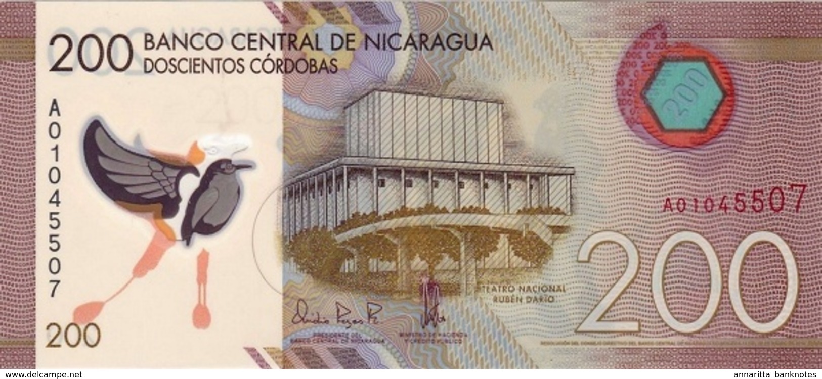 * NICARAGUA 200 CORDOBAS 2014 (2015) P-212 [NI510a] - Nicaragua