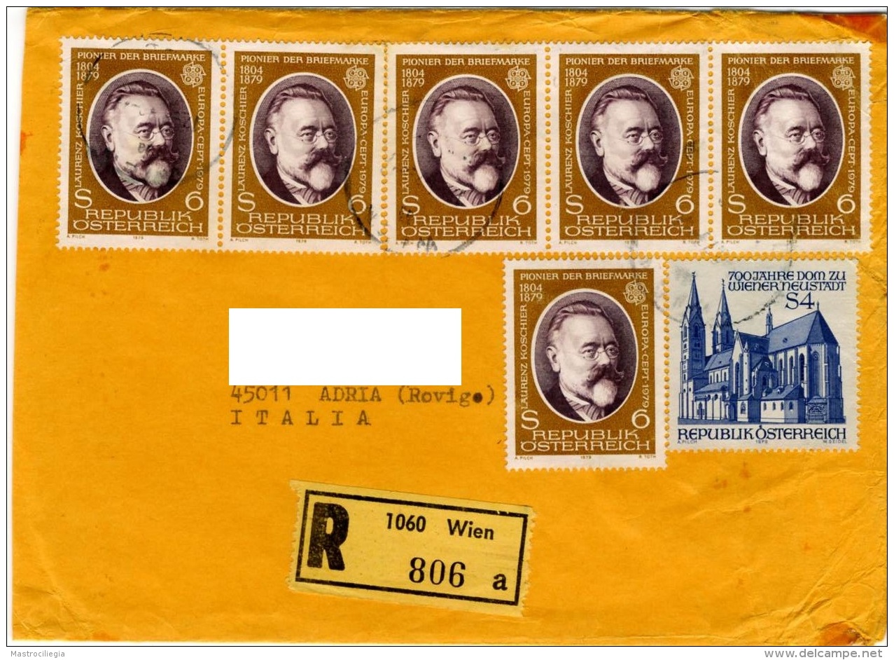 AUSTRIA  ÖSTERREICH  1979  Cover Registered - Storia Postale