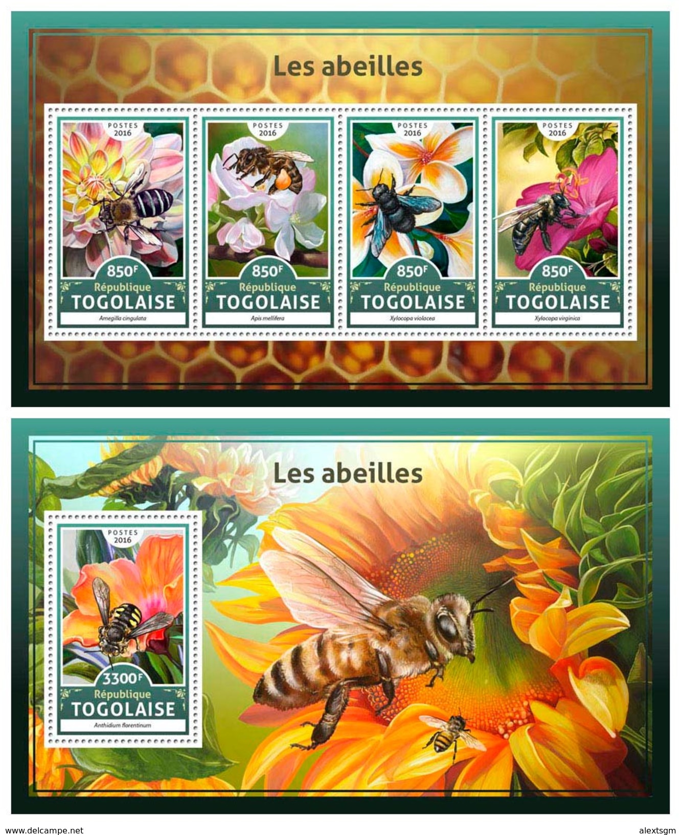 TOGO 2016 - Bees, M/S + S/S. Official Issue. - Togo (1960-...)