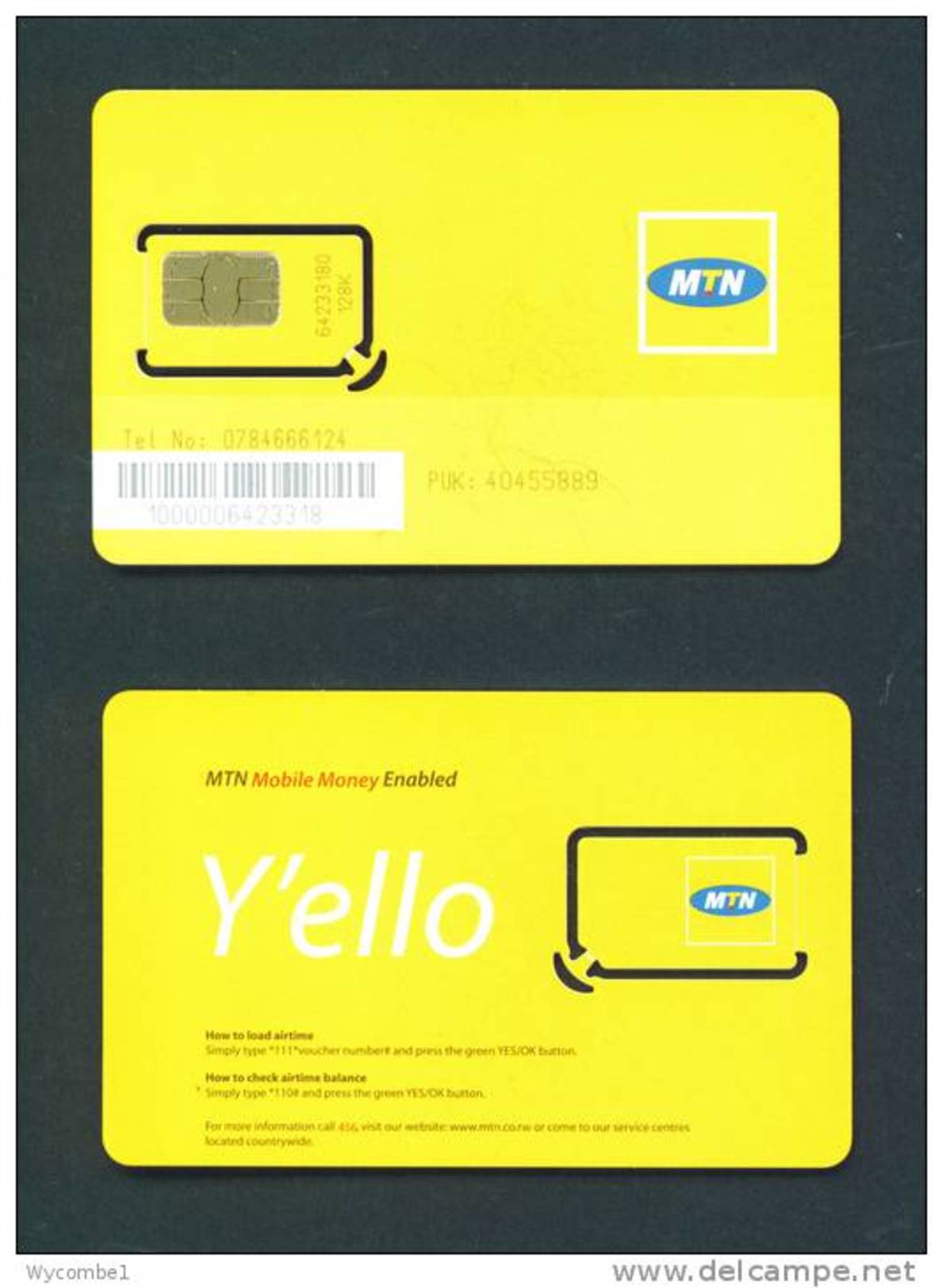 RWANDA  -  Mint/Unused SIM Chip Phonecard As Scan (stock Scan) - Rwanda
