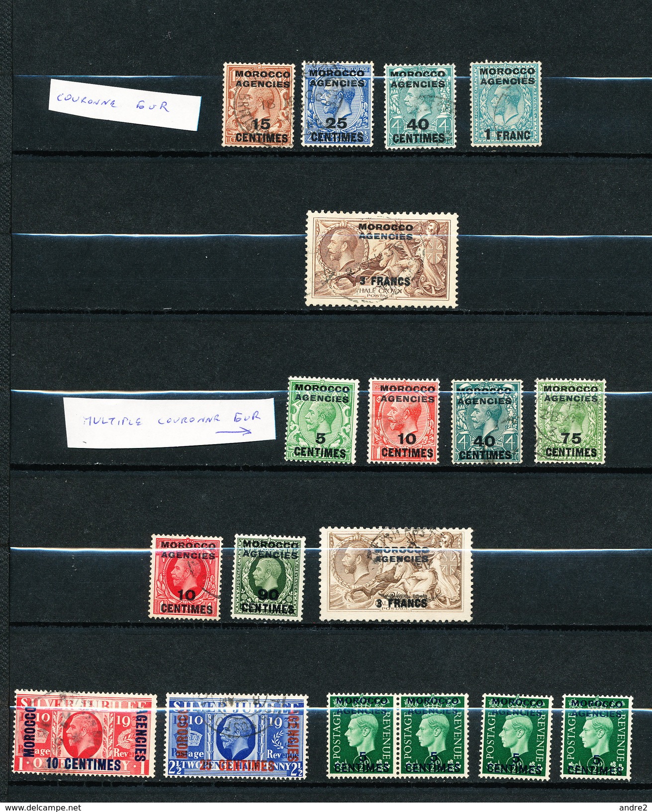 Maroc Zone Française - Morocco Agencies  French Currency  : 1912 - 1937  Lot De Timbres * Mh Et  Oblit - Bureaux Au Maroc / Tanger (...-1958)