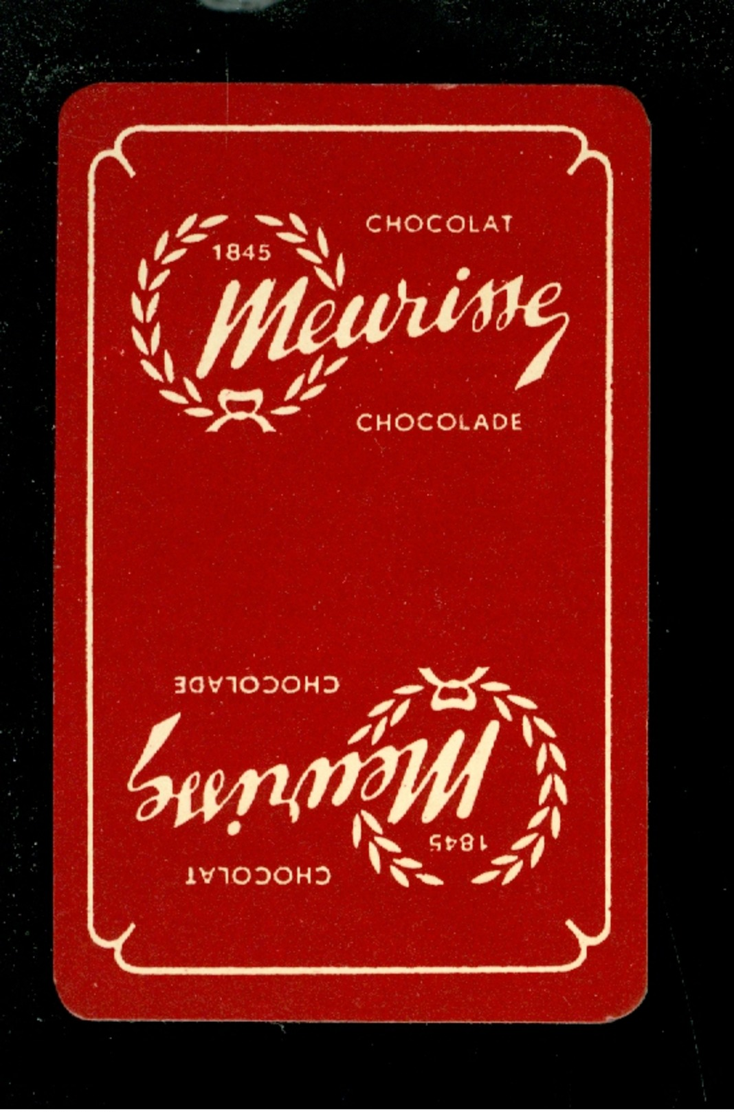 Speelkaart ( 0371 ) 1 Losse Kaart - Publicité  Reclame  Chocolade  Chocolat  MEURISSE - Cartes à Jouer Classiques