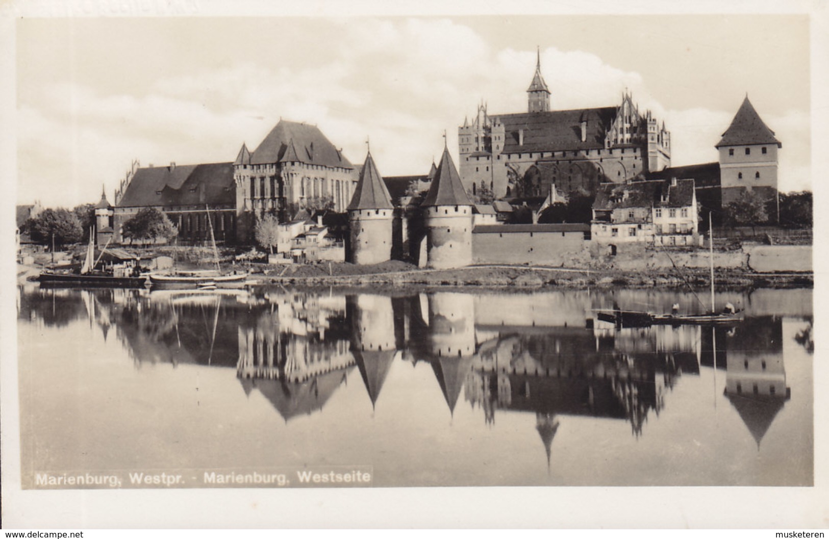 Germany PPC Marienburg Westpr. Marienburg Westseite Verl. Ferd. Preuss Nr. 7180 Echte Real Photo (2 Scans) - Westpreussen