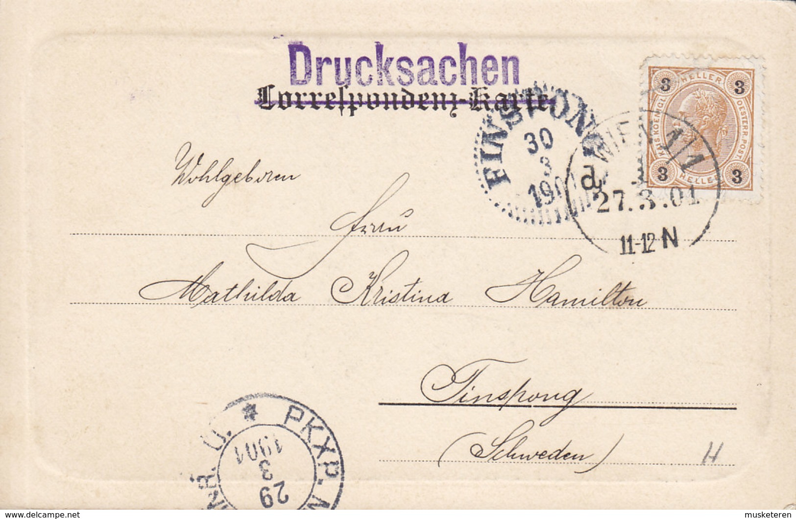 Austria PPC Wien II. Idylle Vom MLufthaus Zum Praterspitz WIEN 1901 FINSBORG Sweden Simple Backside (2 Scans) - Prater