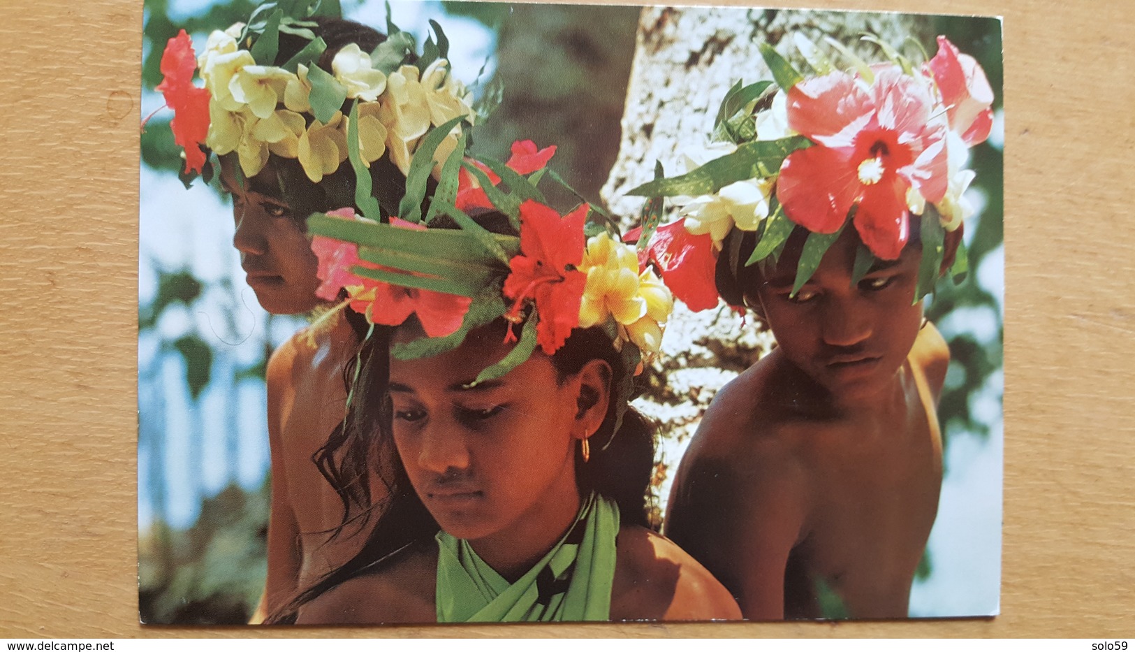 TAHITI ENFANTS DES ILES Carte Postale Neuve Années 70 Très Bon état Dos Partagé - Polynésie Française