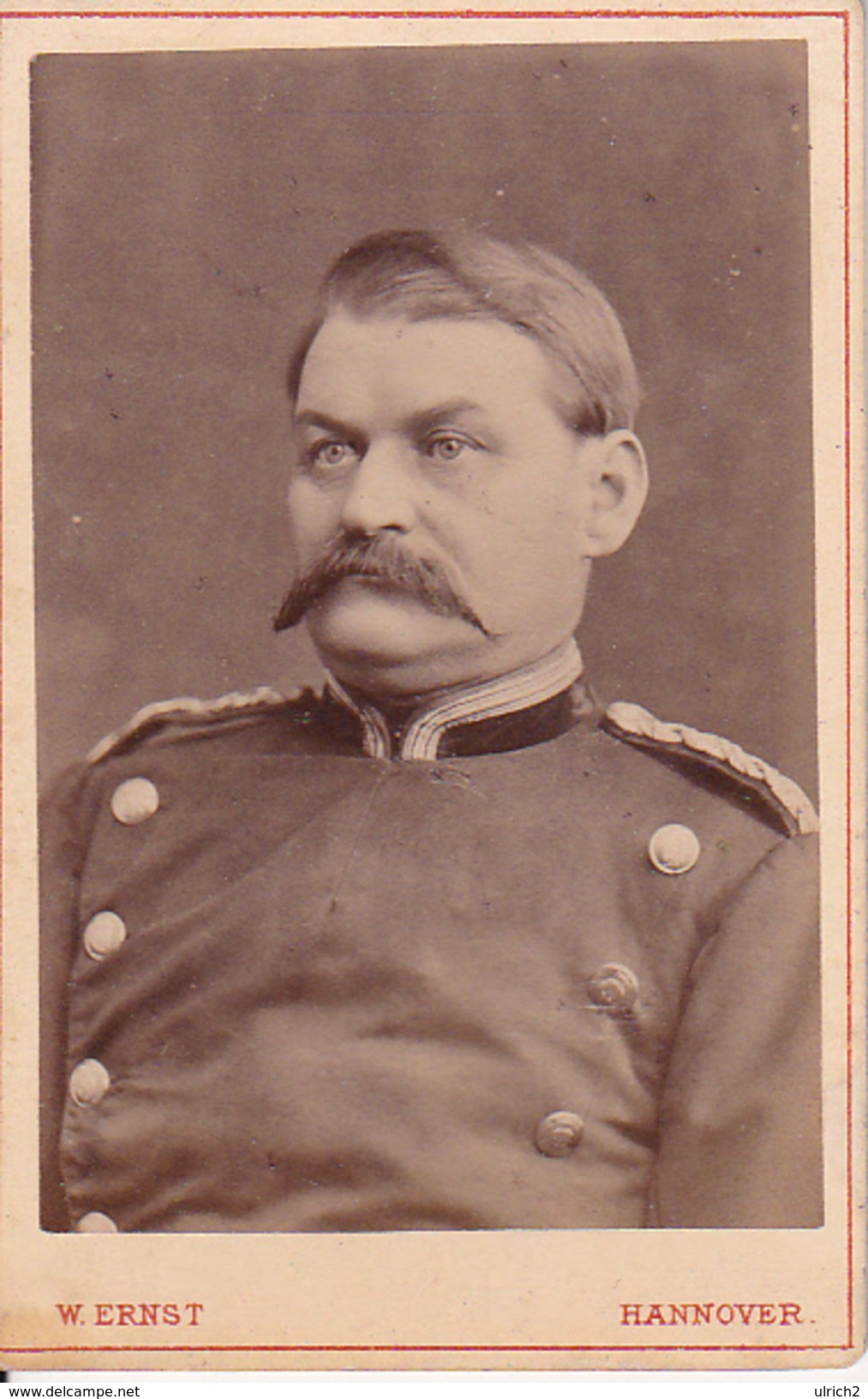 CDV Foto Deutscher Soldat - Atelier Ernst, Hannover - Ca. 1900 - 9*6cm (27182) - Krieg, Militär