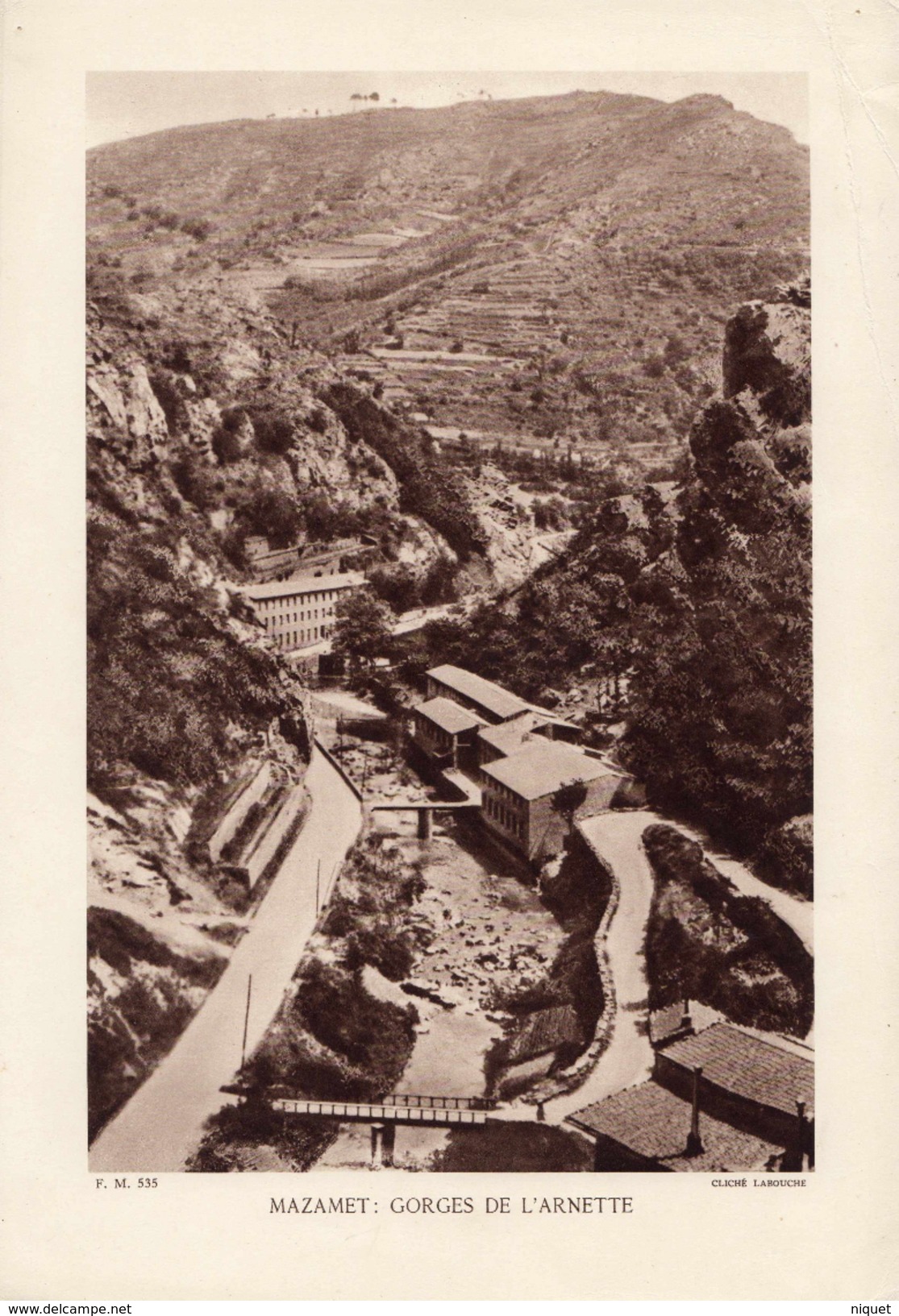 TARN, MAZAMET: GORGES DE L'ARNETTE, Planche Densité = 200g, Format 20 X 29 Cm, (Labouche) - Géographie