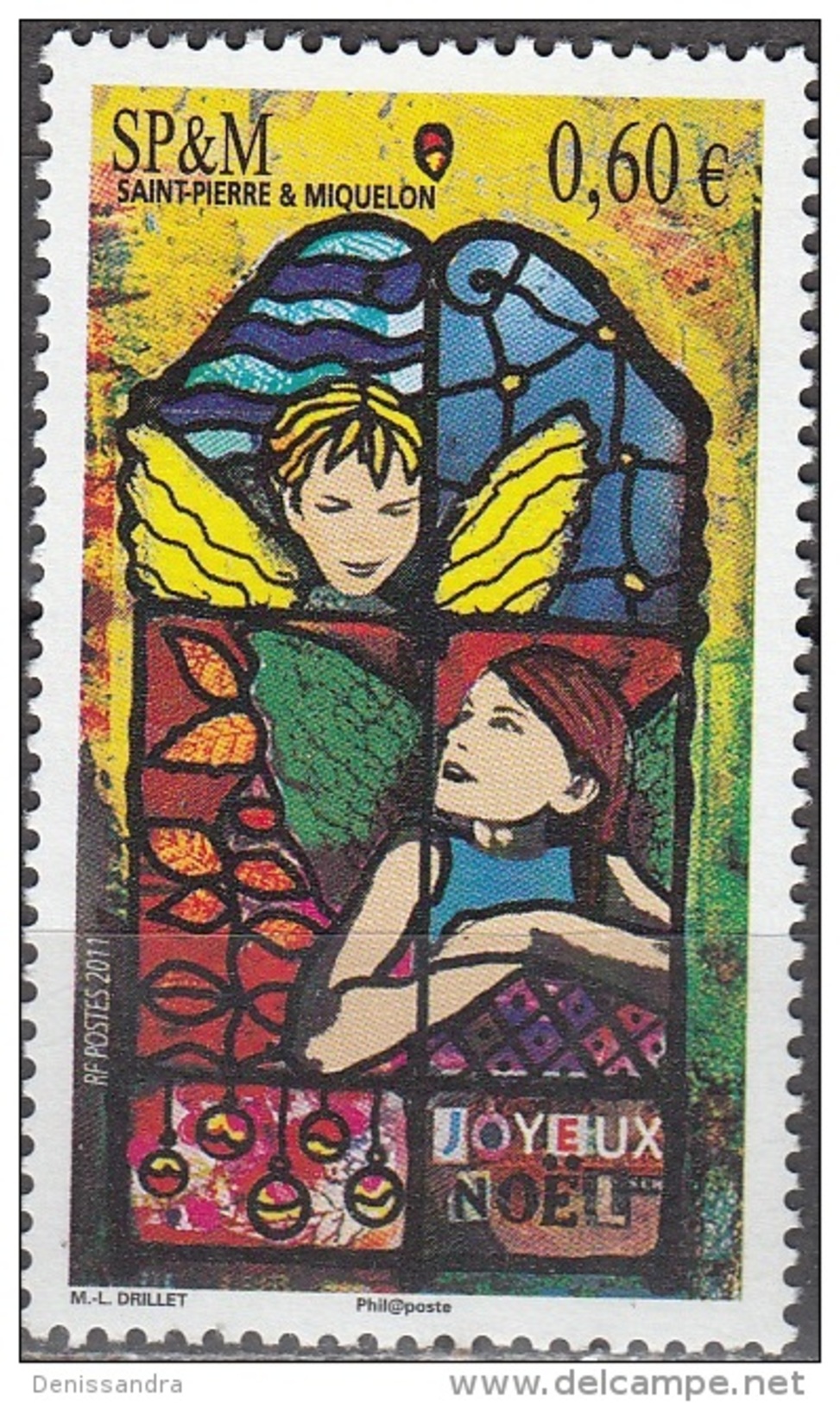 Saint-Pierre & Miquelon 2011 Yvert 1023 Neuf ** Cote (2017) 2.40 € Noël Anges - Unused Stamps