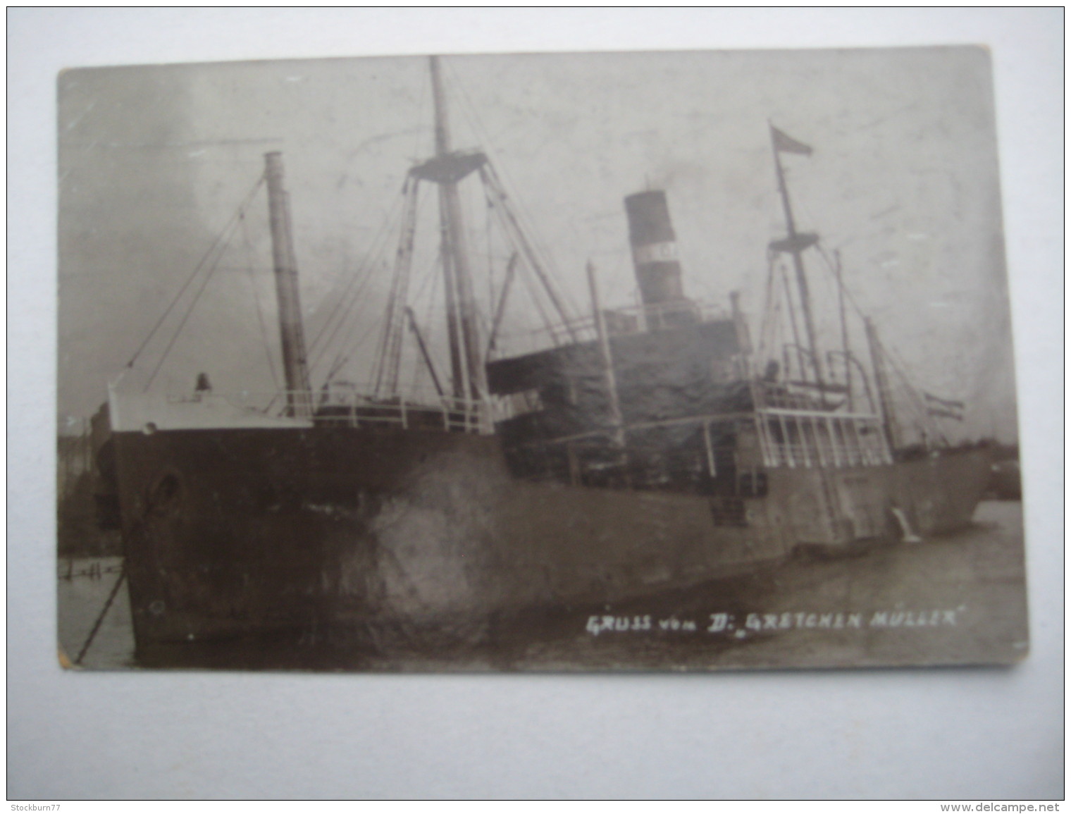 STETTIN , Schiff         Seltene Karte  1915  Mit Marke + Stempel - Pommern