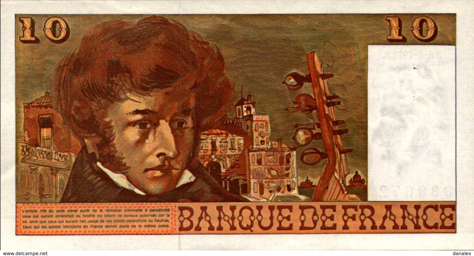 FRANCE 10 FRANCS BERLIOZ Du 5-8-1976  PicK 150c   F63/20  AU/SPL - 10 F 1972-1978 ''Berlioz''