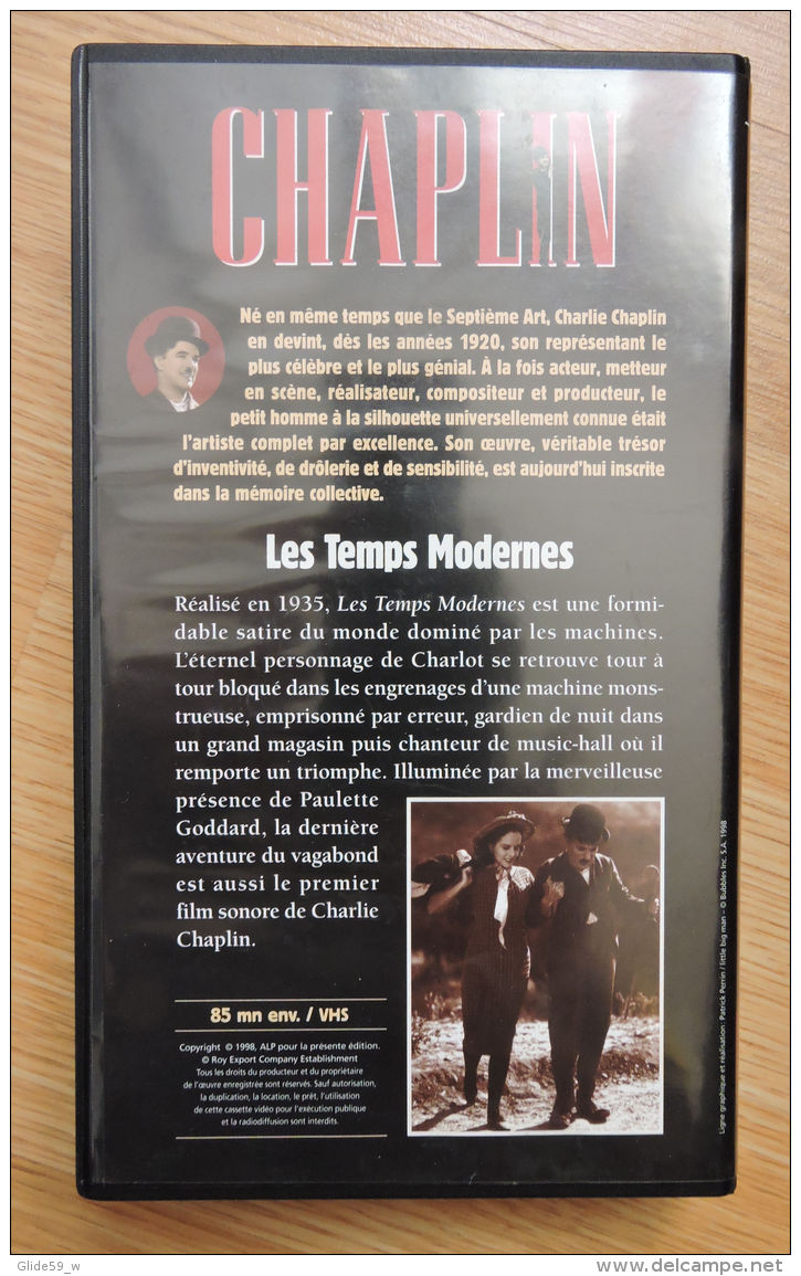 Chaplin Eternel - K7 Vidéo N° 1 - Les Temps Modernes - Collection Marshall Cavendish 1998 - Colecciones & Series