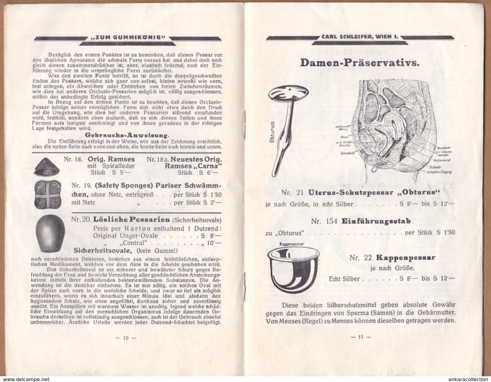 AC - PREISLISTE HYGIENISCHE GUMMI SPEZIALITATEN 1931 BOOKLET