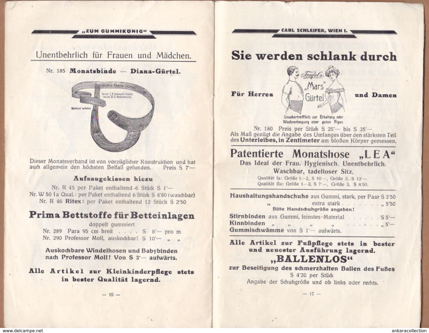AC - PREISLISTE HYGIENISCHE GUMMI SPEZIALITATEN 1931 BOOKLET