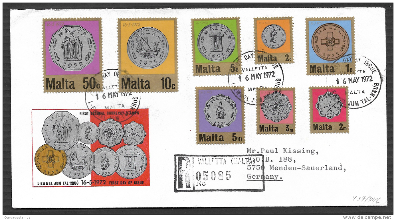 Malta 1972 Definitives Official FDC - Malta