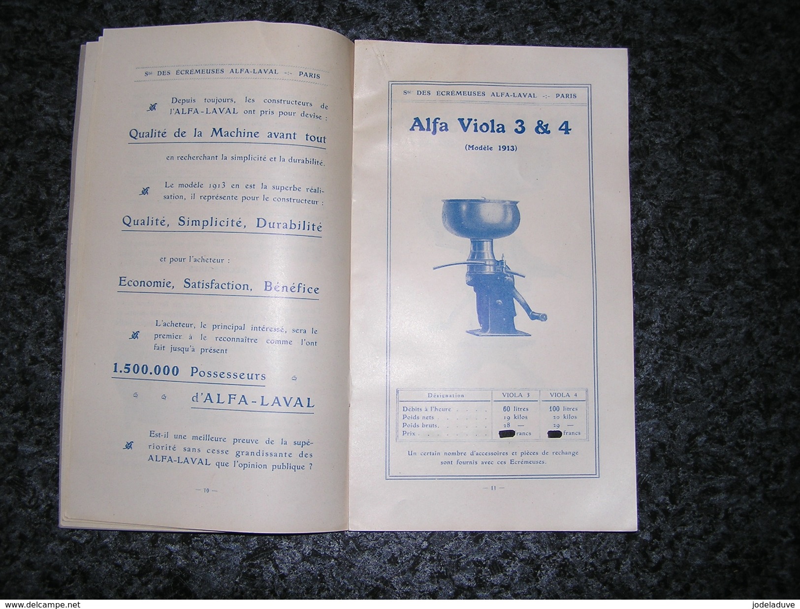 ECREMEUSES ALFA LAVAL Paris Modèle 1913 Fabrication Usine Machine Agriculteur Ferme Lait Laiterie Agriculture Publicité - Supplies And Equipment