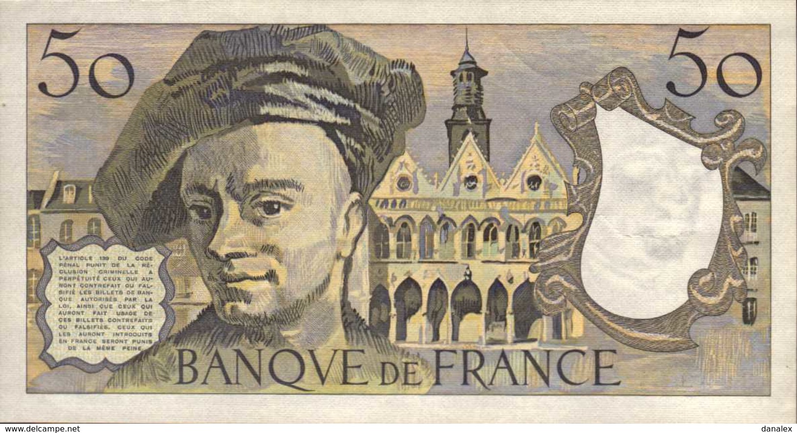 FRANCE 50 FRANCS Quentin De La Tour De 1981  PicK 152b  F67/6  AU/SPL - 50 F 1976-1992 ''Quentin De La Tour''