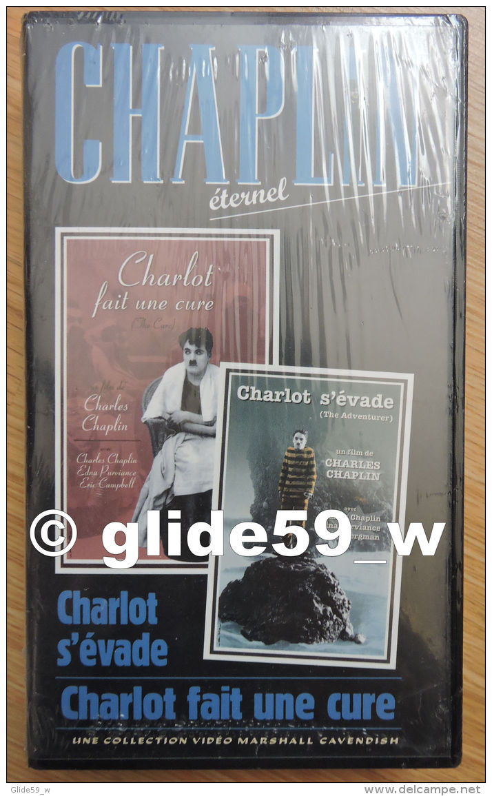 Chaplin Eternel - K7 Vidéo N° 11 - Charlot Fait Une Cure Et Charlot S'évade - Collection Marshal Marshall Cavendish 1998 - Colecciones & Series