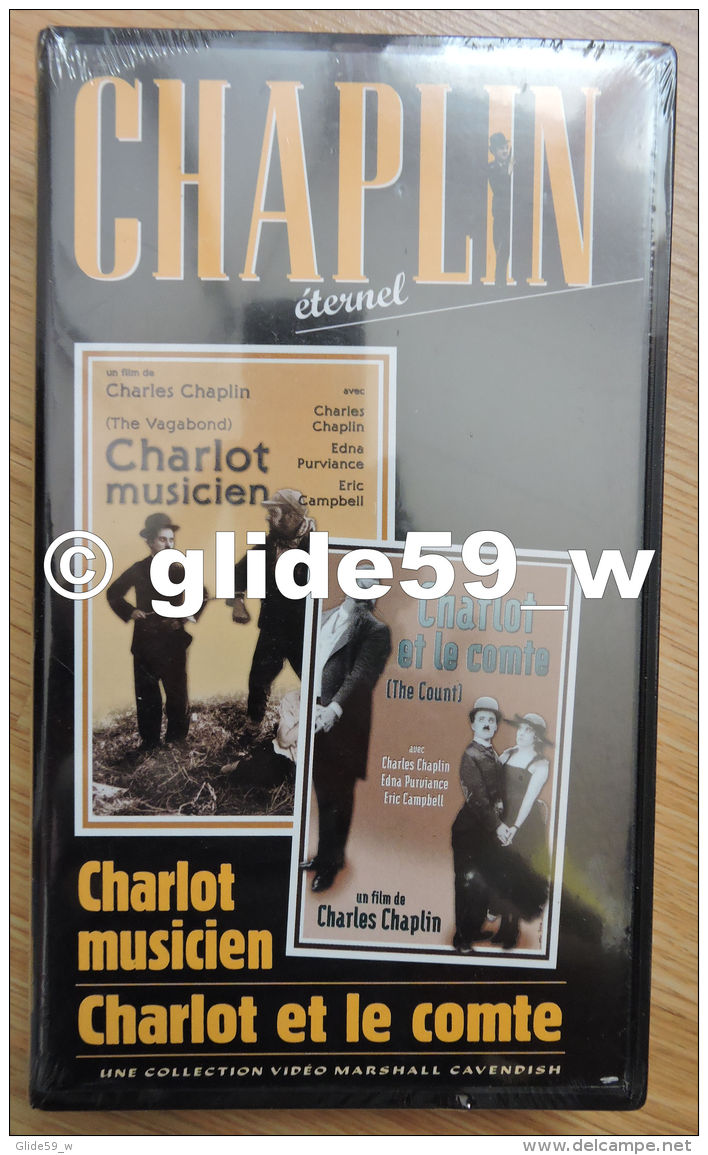 Chaplin Eternel - K7 Vidéo N° 12 - Charlot Musicien Et Charlot Et Le Comte - Collection Marshall Cavendish 1998 - Colecciones & Series