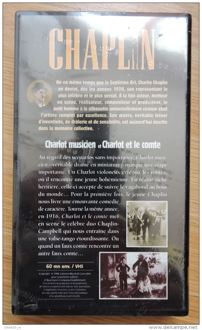 Chaplin Eternel - K7 Vidéo N° 12 - Charlot Musicien Et Charlot Et Le Comte - Collection Marshall Cavendish 1998 - Collections, Lots & Séries