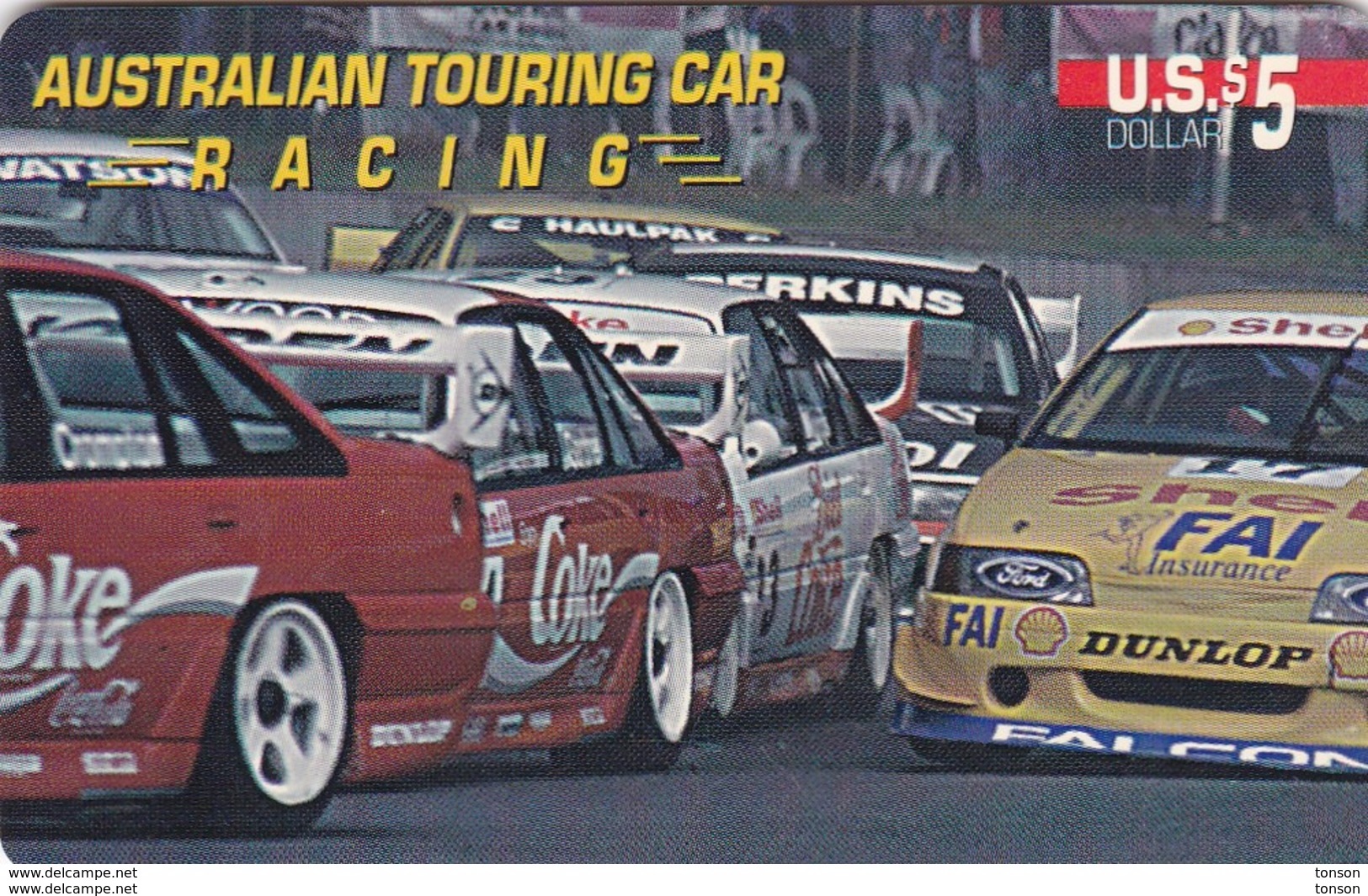 United States, SKU-23300, Australian Touring Car Racing (Coke Logo), 2 Scans.   SAMPLE - Other & Unclassified