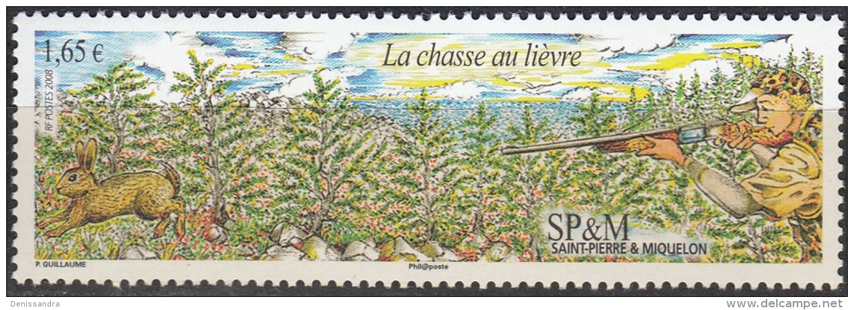 Saint-Pierre & Miquelon 2008 Yvert 937 Neuf ** Cote (2017) 6.60 € La Chasse Au Lièvre - Neufs