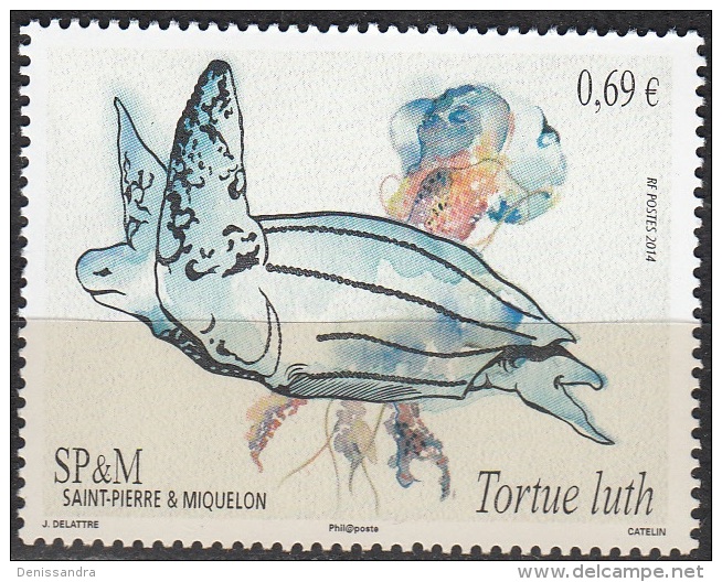 Saint-Pierre & Miquelon 2014 Michel 1118 Neuf ** Cote (2017) 2.20 € Tortue Luth - Unused Stamps