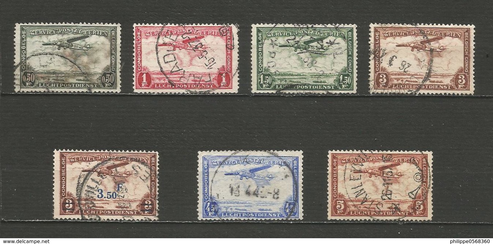 Lot De Timbres Congo Belge - Aviones