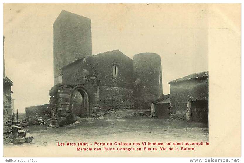 83 - 040217a - LES ARCS - Porte Du Château Des Villeneuve Miracle Pains Changés En Fleurs (vie De La Sainte) - Les Arcs