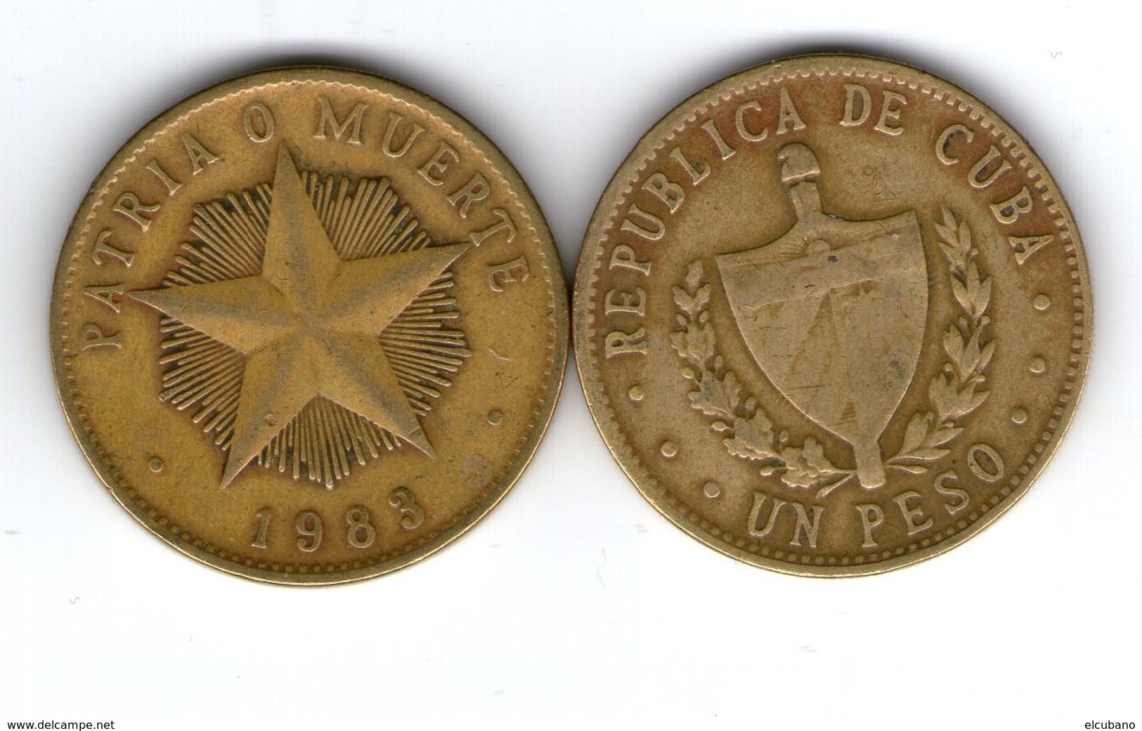 MONETA 1 PESO CUBANO 1983 - Cuba