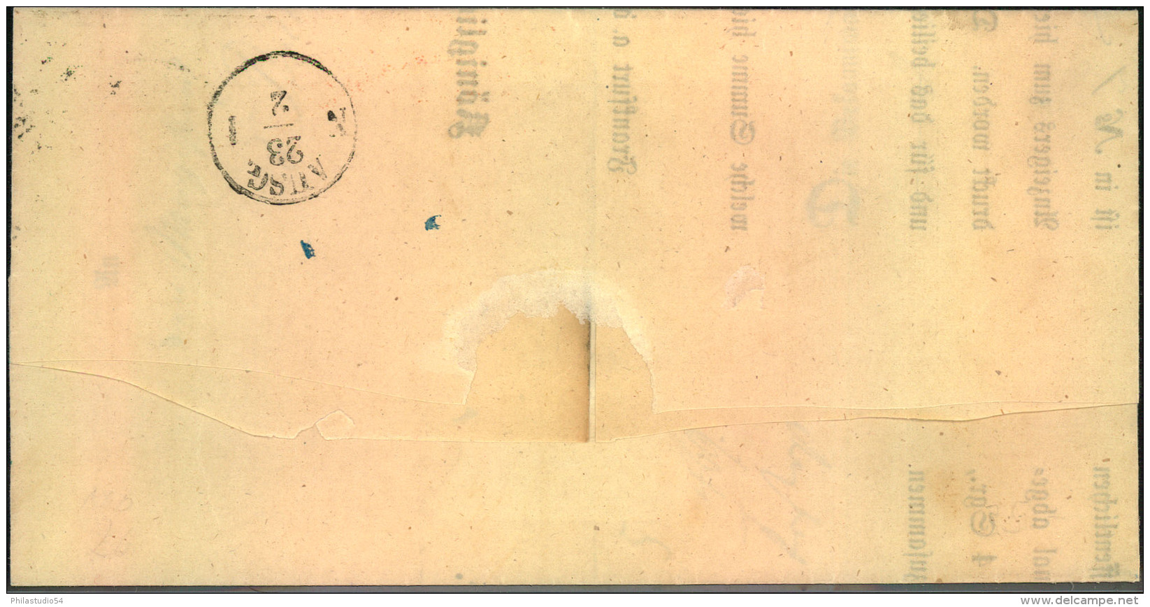 1859, Auslagenbrief Mit 20 Sgr. Postvorschuß Ab FRANKFURT/ODER. - Brieven En Documenten