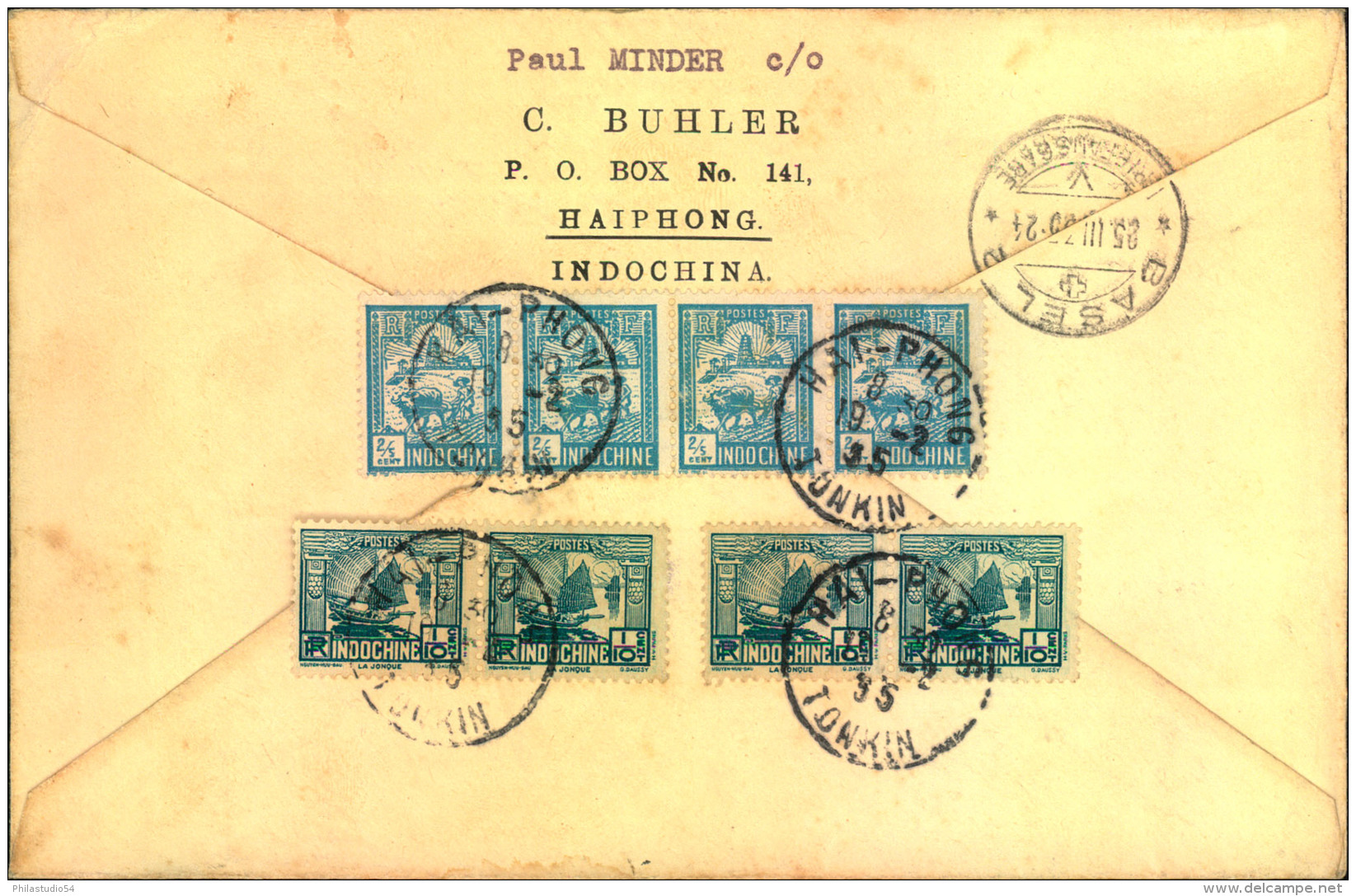 1935, Registered Airmail From HAIPHONG To Bale - Other & Unclassified