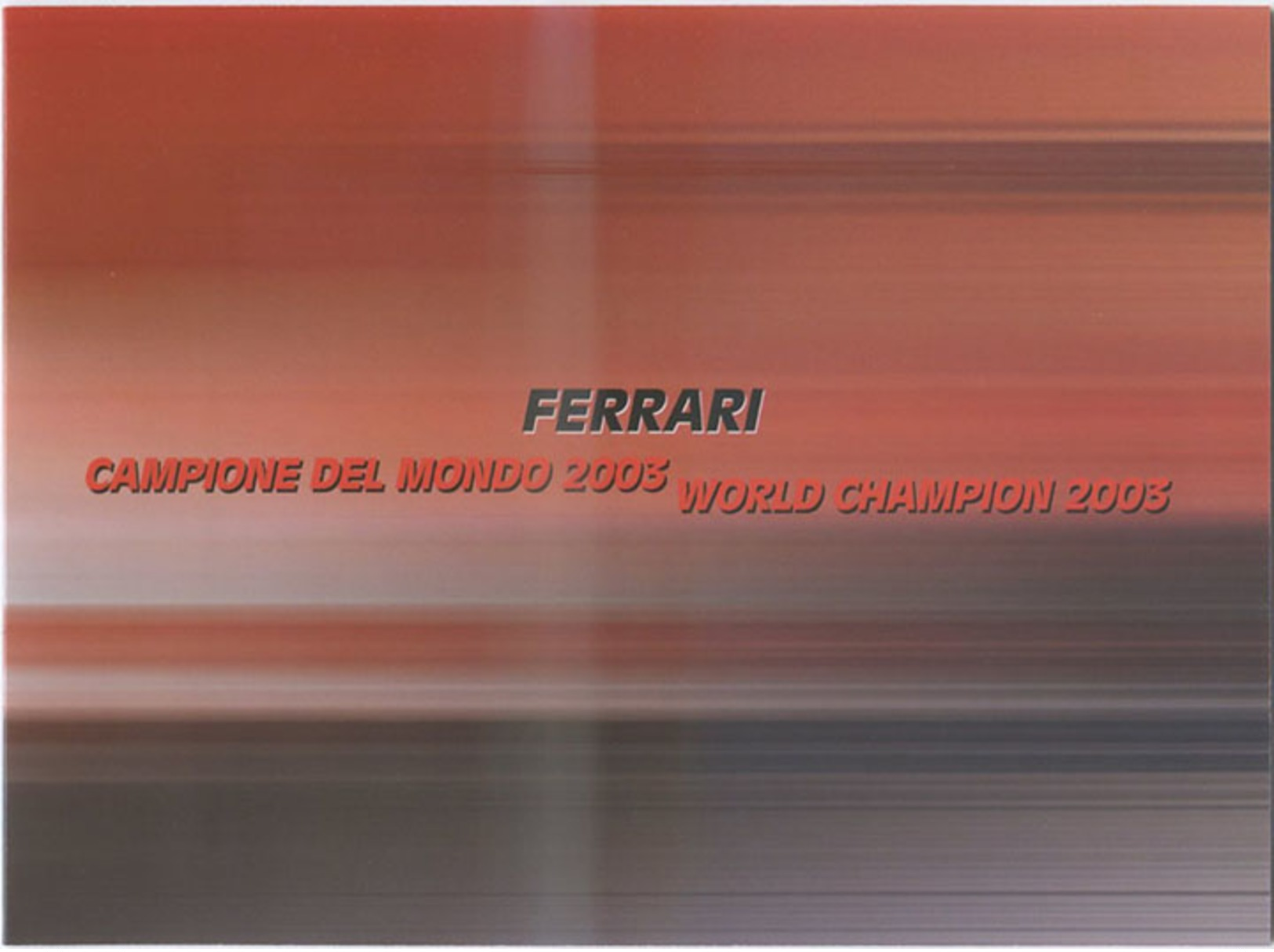 AUTOMOBILISMO 2003 F1 G.P. AUSTRALIA 2004  FERRARI CAMPIONE MONDO 2003 FOLDER BOLAFFI IN BUSTA (7064) - 2001-10: Storia Postale