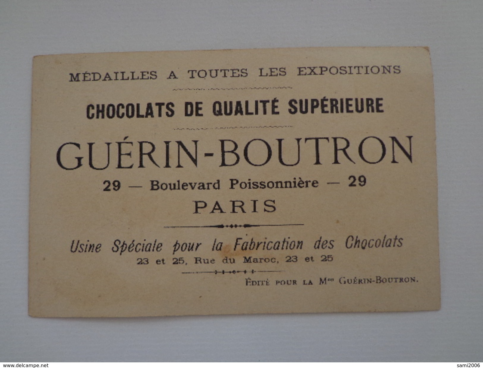 CHROMO CHOCOLAT GUERIN BOUTRON LA PLANCHE - Guérin-Boutron