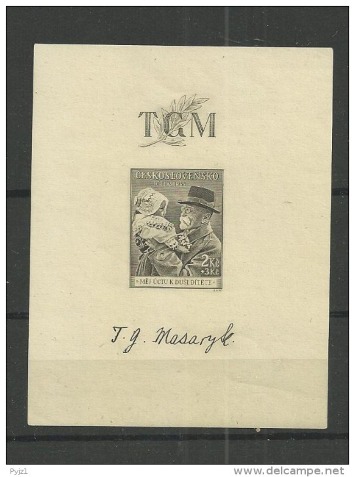 1938 MH  Ceskoslovensko, Block 3 - Blocks & Sheetlets