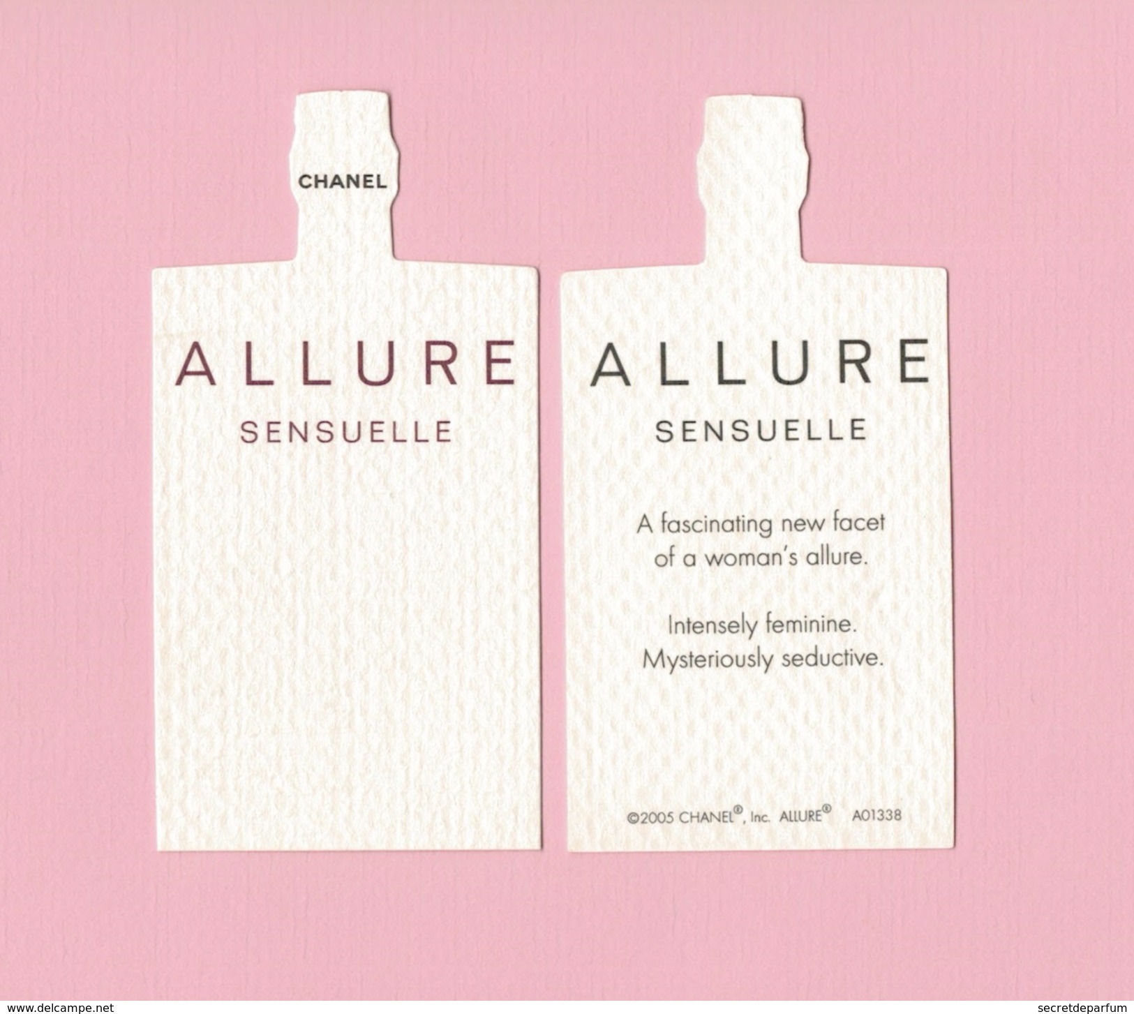 Cartes Parfumées Carte CHANEL ALLURE SENSUELLE    De CHANEL      HAUTEUR TOTALE 8.5 CM - Modernes (à Partir De 1961)