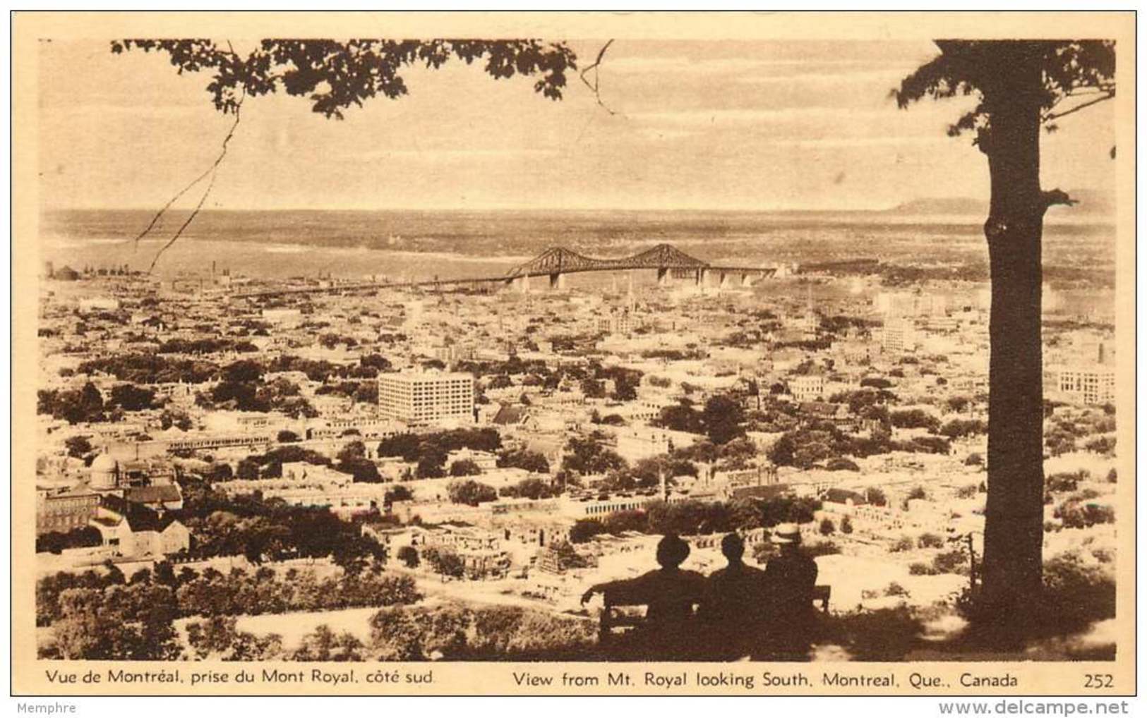 Sepia Pictorial Postcard  - View From Mt Royal, Looking South,  Montreal  #252  Unused - 1903-1954 Kings