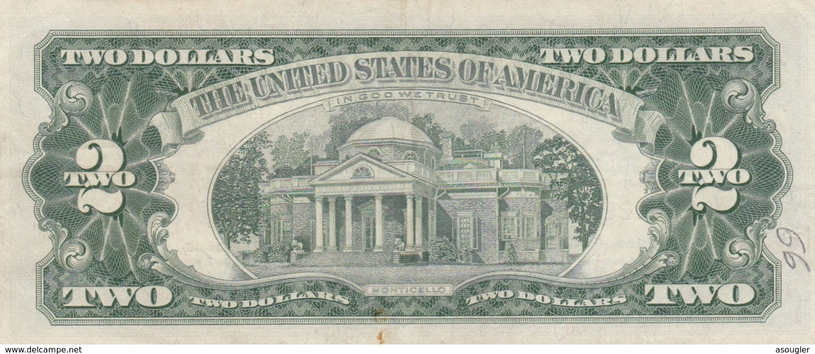 USA 2 $ DOLLARS 1963 RED SEAL  NOTE VF - Biglietti Degli Stati Uniti (1928-1953)